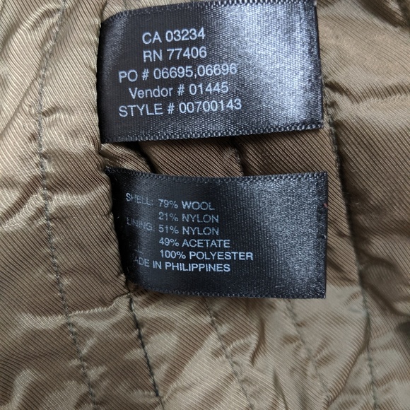 CLUB MONACO long wool coat/army green / XS - Picture 8 of 8